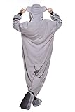 ABYED® Jumpsuit Tier Karton Fasching Halloween Kostüm Sleepsuit Cosplay Fleece-Overall Pyjama Schlafanzug Erwachsene Unisex Lounge,Erwachsene Größe S - für Höhe 150-158cm Koala - 