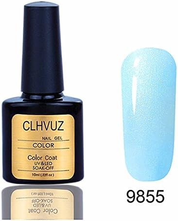 CLHVUZ Soak Off UV LED Gel Nail Varnish 10ML Blue (09855)