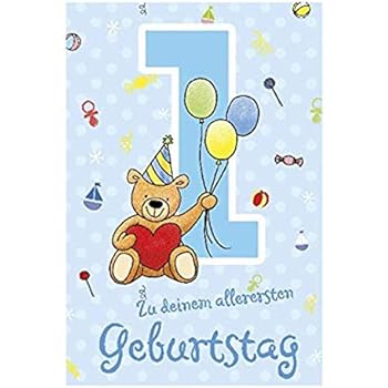 Glückwunschkarte Geburtstagskarte 1. Geburtstag Junge Amazon.de