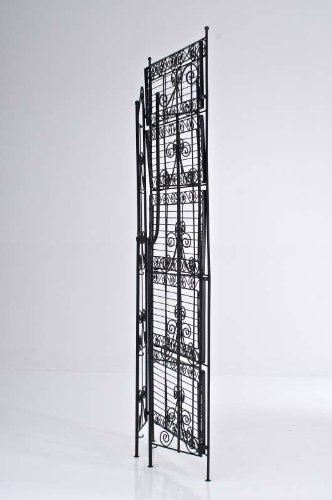 CLP Eisenregal CIARA, Metall-Standregal, 5 Böden, 170 x 75 x 35 cm, klappbar schwarz - 5