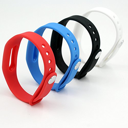 Pinhen Banda de Repuesto para Xiaomi Mi Band Wireless Pulsera Inteligente Correa de Recambio Extensibles Coloridos  4pcsSet 