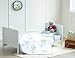 Solid Wooden Baby Cotbed Cot Bed Toddler with Top Changer & Premier Water repellent Mattress Made in England