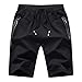 Produktbild Mymyguoe Sport Jogginghose Herren Dunkle Farbe Freizeit Trainingshose Schnell Trocknende Shorts in Unifarben Laufhose Fitness Atmungsaktiv Kurze Hosen mit Kordelzug Bodybuilding Workout Gym