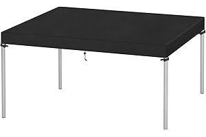 VANSHEIM Outdoor Table Top Covers Waterproof Table Cover Outdoor Furniture Cover Windproof Garden Table Cover 420D Oxford Fabric 130x80x15cm