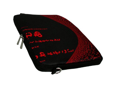 Digittrade LS109-17 Red Matrix Designer Schutzh  lle f  r Laptops und Notebooks mit einer Bildschirmdiagonale von 43 9 cm  17 3 Zoll  rot-schwarz