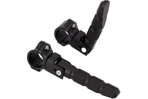 GFYSHIP 22mm 25mm 27mm 32mm Universal Motorcycle Highway Bar Foot Pegs 360 Rotatable 7/8 1 1.25 Inch Crash Bar Footrest For BMW R1200GS For Harley For Honda For Yamaha Tenere 700 For Kawasaki (Black)