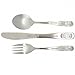 Personalised Birth Birthday Baby or Christening Gift, Engraved 3 Piece Cutlery Set with Teddy Bear Design, Lovely Gift for Babies & Children
