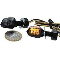Bates Style-Rücklicht LED Schwarz / Rotes Glas, ECE