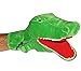 Produktbild Unbekannt Handpuppe Krokodil - Handspielpuppe aus Plüsch - groß grüner Alligator Geschichte Kuschelkrokodil Leistenkrokodil Kaiman Reptilien Tiere Tier