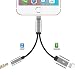 Produktbild 2 in 1 Lightning für  iPhone 8/8 Plus/7/7Plus Adapter. Lightning Ladekabel 3,5 mm Kopfhöreranschluss-Adapter. iPhone 7 Accessories. iPhone Converter. Ladeanschluss Adapter. iOS 10,3/11 System Silber Schwarz