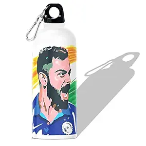 360Edutech, IPL 2021 Virat Kohli Water Bottle Sipper 600ML, Aluminum, for Kids Boys Girls Men & Women, for Camping Cycling Trekking Schooling etc, Ideal for Hot and Cold Beverages, BPA Free, VKSV1