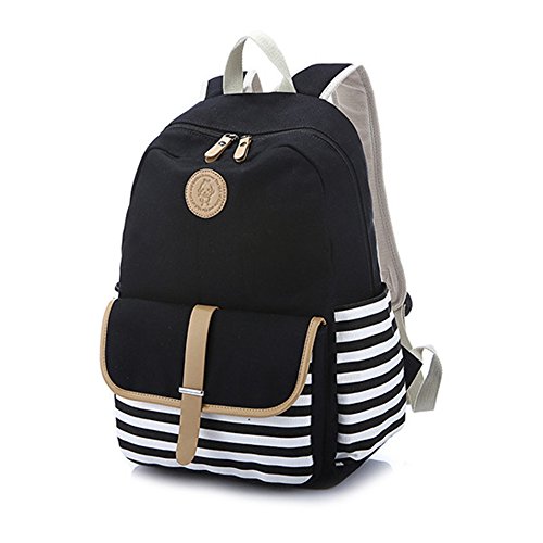 SymbolLife Rucksack damen Teenager Gro   Schulrucksack Casual Daypack Reisetasche mit M  ppchen f  r Universit  t Outdoor Freizeit 35 X 45 X 17 cm  Sc