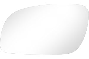 Mingke Verre de Rétroviseur Gauche Compatible avec Volkswagen VW Touran 2003-2009,Glace Retroviseur Exterieur avec Chauffant et Plaque de Support