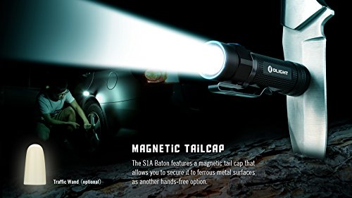 Olight® S1A Baton LED mini AA Taschenlampe max. 600 Lumen mit Cree XM-L2 LED – inkl. 1 x 1.5V AA Batterie oder 14500 Akku, Schwarz - 9
