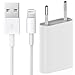 Produktbild shenzoo® [ 2in1 Set ] Premium Lightning Kabel Ladekabel und USB Netzstecker für Apple iPhone X 8 Plus 7 6 6S 5 SE iPod 1m in weiss
