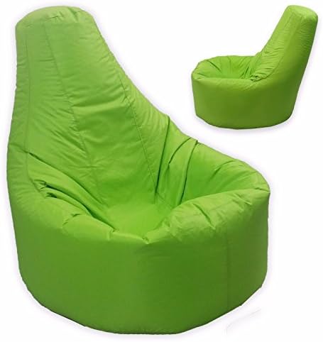 MaxiBean Large Bean Bag Gamer Recliner Outdoor and Indoor Adult Gaming Beanbag Garden Seat Chair Water and Weather Resistant (New Design) (Lime Green)