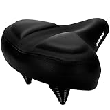 bequemer sattel rennrad 🚴12 MONATE GARANTIE, KEIN RISIKO - Wenn dieser übergroße cityradsättel die Bequemlichkeit nicht verbessert oder du hast irgendwelche Probleme hast, pls mailen uns, 100% erstatten oder ersetzen. Ein gut gepolsterter fahrrad sattel kann stoßdämpfen und deine Fahrt weniger schmerzhaft machen, probiere diesen ergonomischen Fahrradsattel, der für Männer, Frauen, Senioren, fette fanny, usw. Ein großartiges Muttertags-, Vatertags-, Weihnachts- oder Geburtstagsgeschenk, mache dein Workout viel besser!