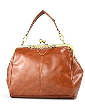 DELEY Frauen Vintage Europa Stil Klassische Tote Handtasche Umhängetasche