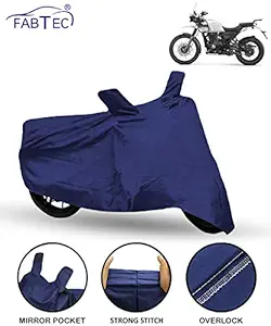 Fabtec Taffeta Polyester Bike/Motorcycle Body Cover for Royal Enfiled Himalayan (Blue)