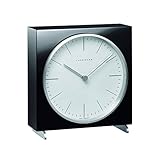 Klein & More Tischuhr Max Bill, schwarzes Holzgehäuse