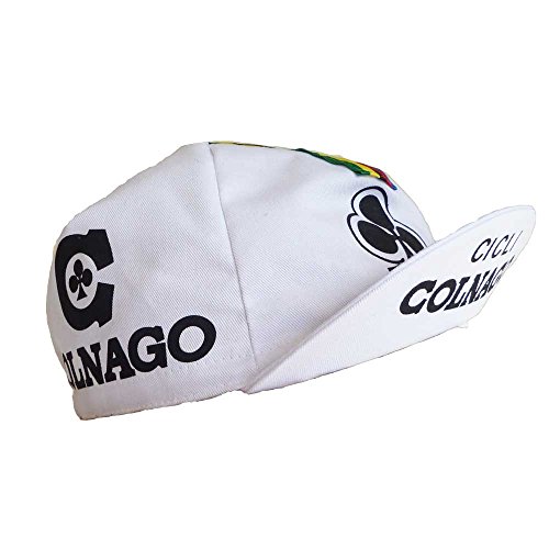 Retro cycle team cap Vintage fixie Colnago Cicli White by APIS