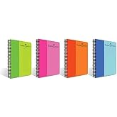 Faber-Castell BiColor Spiralli Defter, A4, 80 Yaprak, 70g Kağıt, &Ccedil;izgili, Dayanıklı PP Kapak, Asorti Renkler, Kullanışlı ve Ş