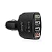 Produktbild QC 3.0 KFZ Ladegerät Ladeadapter, lamyik 3 Port 5 V 4.2 A LED Display [Smart Aufladen, integrierter über Charge Safty Schutz] USB Auto Ladegerät für S8/S7 Für iPhone 8 x 7/Plus/6S/6 (Schwarz)