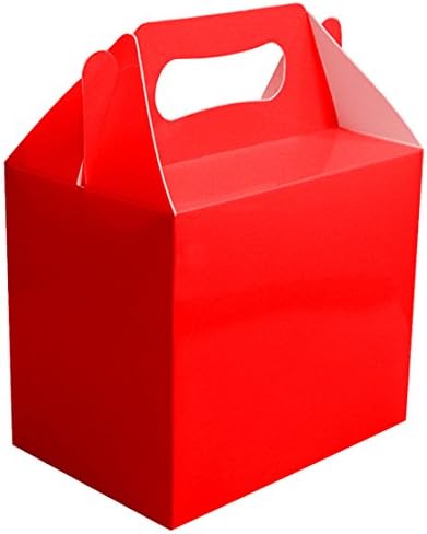 15 Red Solid Colour Children's Birthday Party Treat Boxes by Celebration &amp; Party