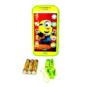 jesilo Kids Toys Digital Mobile Phone with Touch Screen Feature, Amazing Sound and Light Toy (Color and Design May Vary) (Minion)
