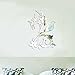 Walplus Mirror Wall Art  "Bird Tree"  Wall Stickers Removable Self-Adhesive Mural Decals Vinyl Home Decoration DIY Living Bedroom Office Décor Kids Room, Silver