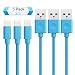 Produktbild Quntis® 3 x 2M USB Kabel Lebenslange Garantie Premium Verbindungskabel Ladekabel Datenkabel Sync-Kabel mit 8 Pin Stecker für Apple iPhone 7 7 Plus 6 Plus 6 5 5S 6S iPhoneSE, iPad 4.Gen. iPad Mini Air, iPod 5.Gen und iPod 7.Gen. Arbeitet mit neuesten iOS-Update (Blau)