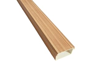 TOT ELECTRIC 4PZ Canalina 15x10 mm Legno Chiaro per cavi elettrica in plastica passacavi coprifili a parete varie misure con copertura