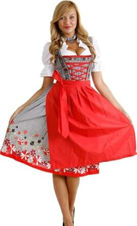 Trachtenpoint Dirndl A327 mit Bluse und Schürze 3 teilig