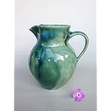 Kanne jadegrün Steinzeug Handmade