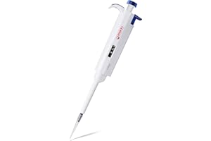 PRECIPETTE 50μl pipette, Micropipette Lab Single Channel Pipettor Manual Variable Micro Pipettes, Four E's Scientific Adjustable Volume pipets for Laboratory Fluid Liquid Handling, 5-50μl