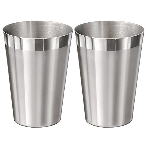 2x Edelstahlbecher Edelstahltasse Edelstahl Becher 0,3l stapelbar