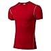 Produktbild Tukistore Herren Sport Shirts Lässige Mode Quick Dry Tops Kurzarm Shirt Atmungsaktive Compression Shirts Tee Top für Gym, Reise, Running