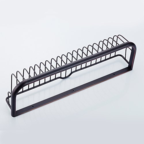 Auralum® Messing Duschablage Badregal Duschregal Duschkorb Hängeregal Wandhalter Schwarz - 4