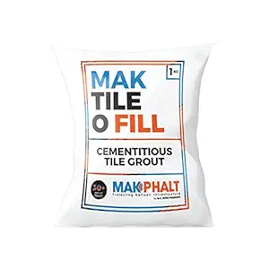 MAKPHALT ( MK Petro) Mak Tile-O-Fill Ivory Tile Grout Cement Based | Polymerised Tile Joint Filler - 1 Kg