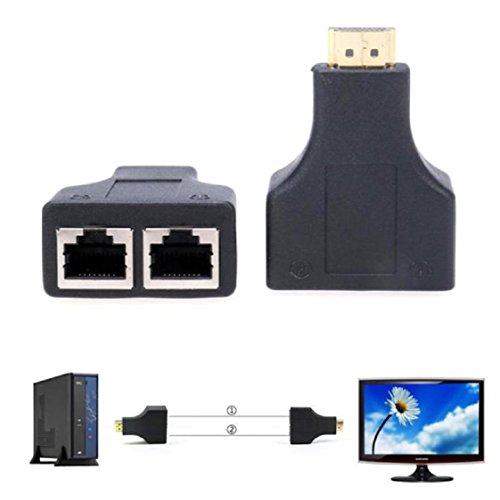 Vovotrade HDMI über RJ45 CAT5e CAT6 UTP LAN-Ethernet-Balun Extender Repeater - 1080p 3D HD