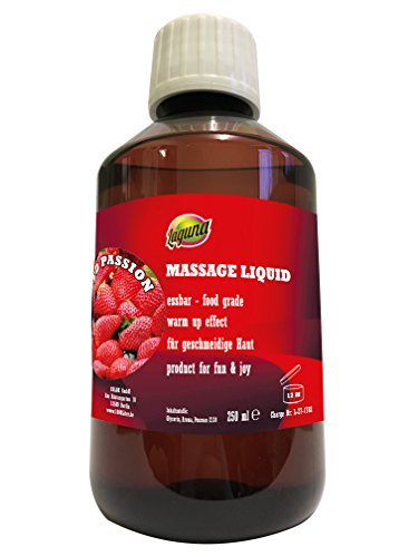 Massageöl ESSBAR Erdbeere 250ml Massageliquid WÄRMEND und Feuchtigkeitsspendend