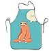 Price comparison product image 2019 Apron Adjustable Durable Aprons Sloths Funny for Waiteress Stitched Edges