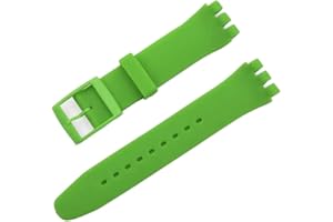 Tyogeephy Kompatibel mit Swatch 16mm 17mm 19mm 20mm Armband, Silikon Sport Ersatzarmband für Swatch Damen Herren