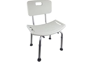 Mobiclinic®, Silla de Ducha con Respaldo, Regulable en Altura, Conteras Antideslizantes, para Personas Mayores, Asiento en U, Agarre Lateral, hasta 100 kg, Agujeros de Drenaje, Aluminio, Olivo