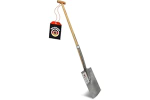 Pala para viveros – Pala robusta para suelos duros y pedregosos – 85 cm con mango en T de nogal SHW-FIRE