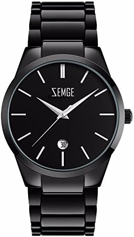 Men’s Woman’s Watch Quartz Analogue Date Waterproof Wrist Watch Unisex Business Casual Simple Classic Design Dress Black Tone Wristwatch with Stainless Steel Case DW Style ZC0401