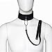Price comparison product image Mmy Sex Slave Bondage Collar and Leash Neck Dog Collar Leather Harness Fetish Erotic BDSM Sex Adult Games Toys for Couples Woman Men Black,OneSize,Red