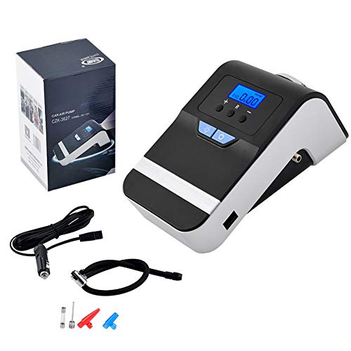 YOLE 12V car car intelligent digital display LCD screen tire pumping air pump LED lighting portable wireless electric mini 3 high airflow nozzle and adapter bicycle basketball and other inflatable