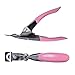 Elite99 Pink Nail Scissors Clipper Professional Handle Quick Cut Slicer Manicure Tool UV Gel Rubber Wrapped