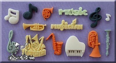 Music Silicone Cake Decorating Mould by Alphabet Moulds